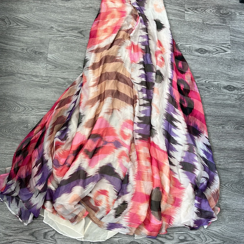 Alexis Pavton-Tribal Pink maxi silk dress - Picture 9 of 13